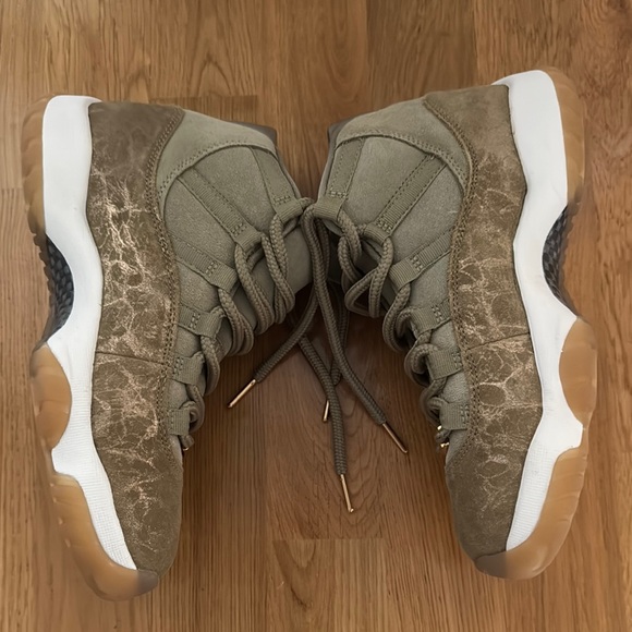 Jordan 11 Retro in Neutral Olive and Sail